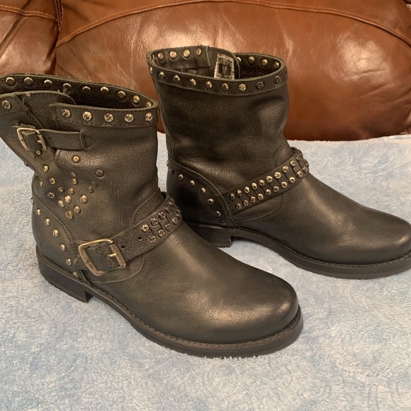 Frye Black Motor Boots - Picture 3 of 4